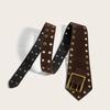 Vintage Spicy Girls Waistband PU Leather Wide Waist Belt Retro Punk Style Waist Belt  Women