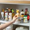 Lazy Susan Organizer Spice Storage Rack 360-Degree Rotatable Large Capacity Transparent Countertop Turntable Spice Holder