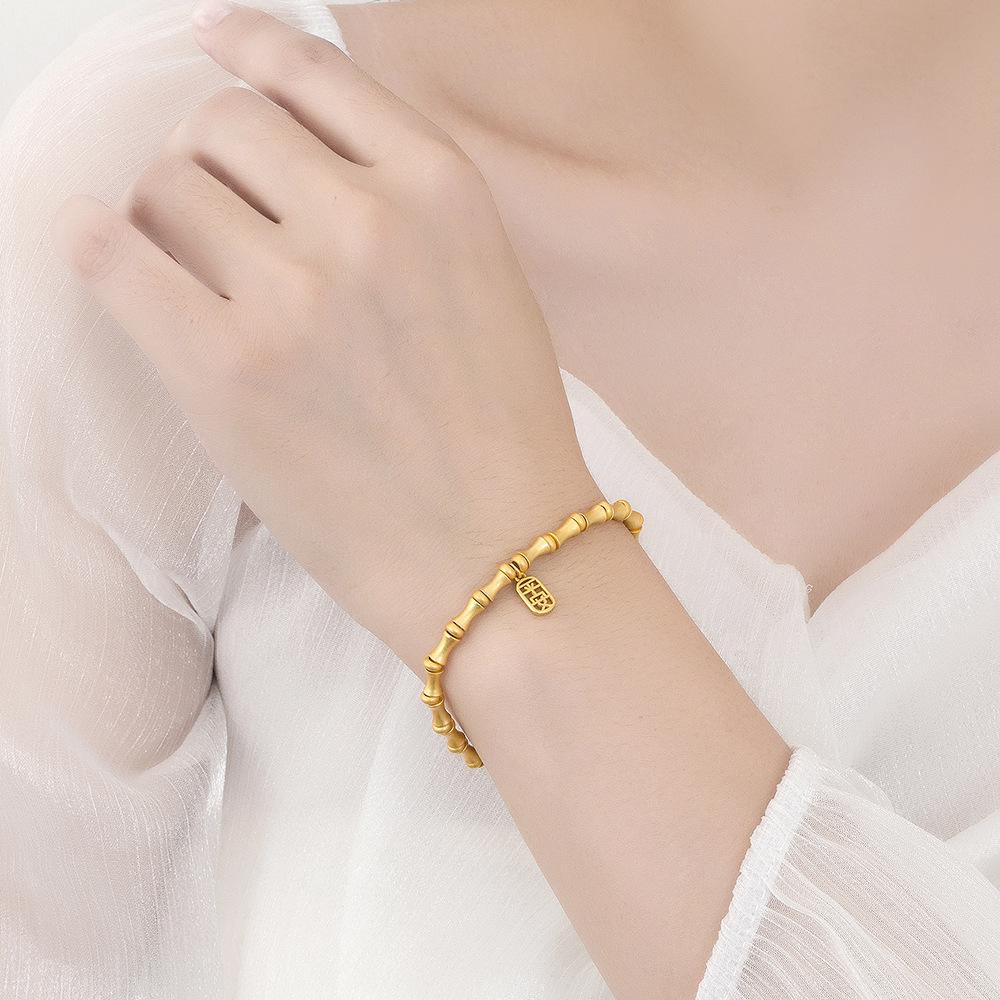 Trendy Style Festival Hochhaus Bambus Armband Erbschaft Bambus Festival Zwei Welt Glücklich Armband Damen Vintage Schmuck