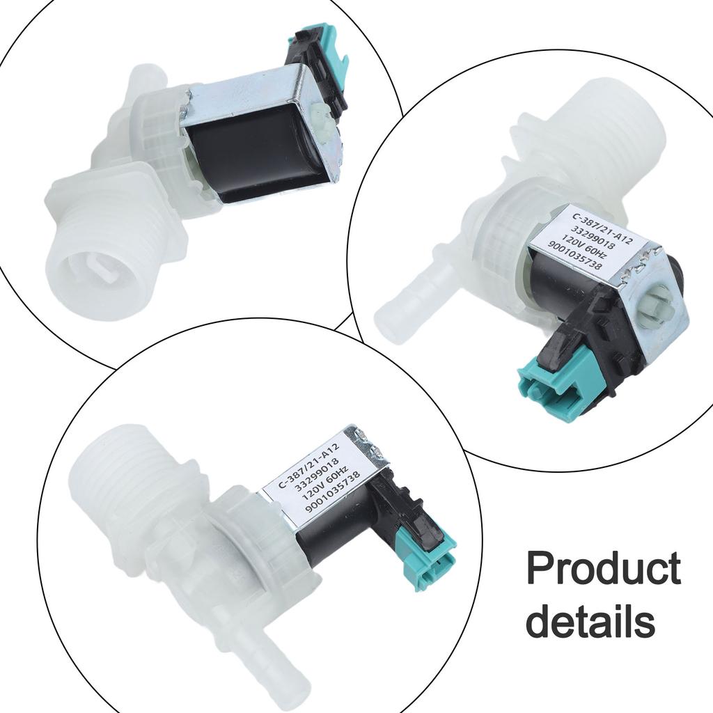 Washing Machine Water Inlet Solenoid Valve 9001035738/33299018 110V Replacement Part Plastic Casing Built In Filter Single Unit