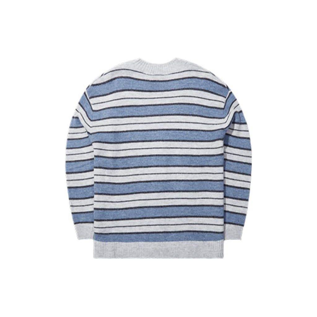 New Era Punk Rock Series Boston Red Sox FW23 Striped Color Block Knit Sweater Unisex sweater blue 13789274