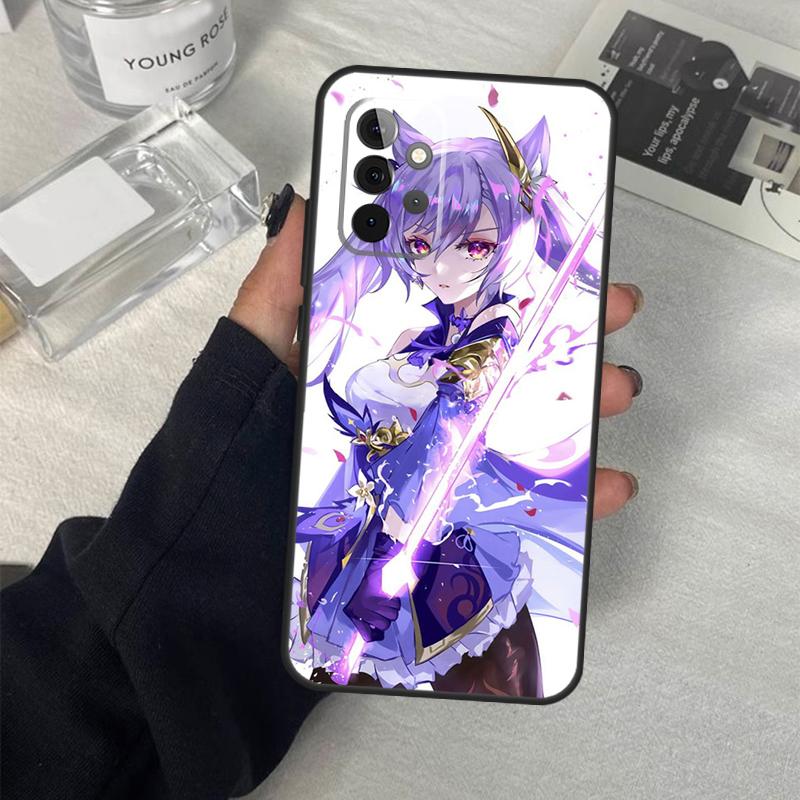 Keqing Genshin Impact Anime Case For Samsung Galaxy A14 A24 A34 A54 A51 A71 A13 A23 A33 A53 A73 A12 A22 A32 A52 Coque