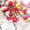 53cm Pink Artificial Plum Blossom Flower Bouquet Silk Peach Flower Fake Plant Arrangement for DIY Garden Home Wedding Party Deco