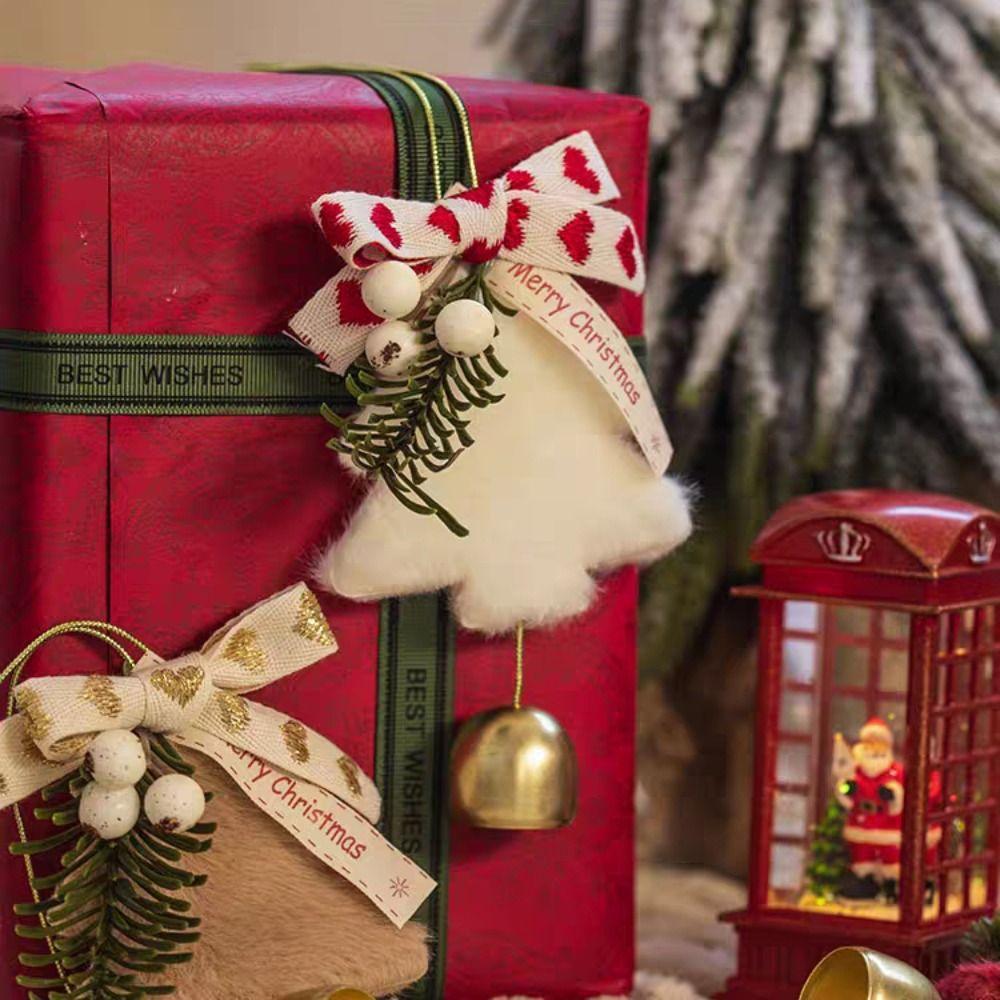 Crafts Xmas Tree Hanging Ornaments Soft Christmas Tree Bell Wall Hanging  Decoration Accessories
