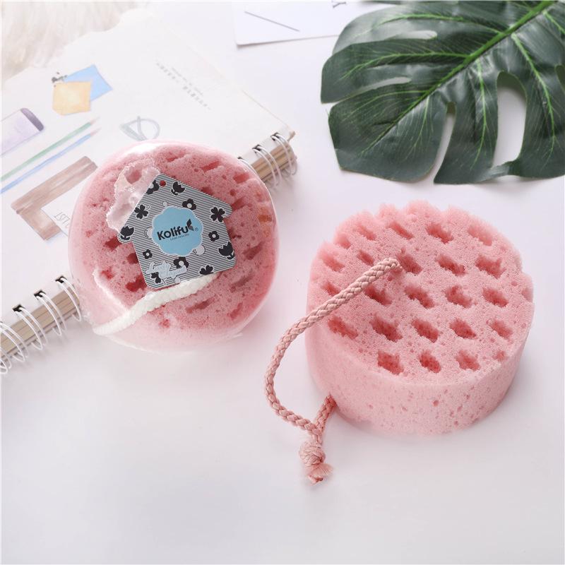 Small Honeycomb Bath Sponge for Kids and Adults - Solid Color