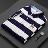 STORN Striped Polo Shirt Man Fashion Business Cotton Polo Shirt Man Casual Breathable Short Sleeve Men's Lapel Button Shirt Designer
