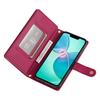 DF-011 For iPhone 16e Case Zipper Wallet PU Leather Crossbody Phone Bag