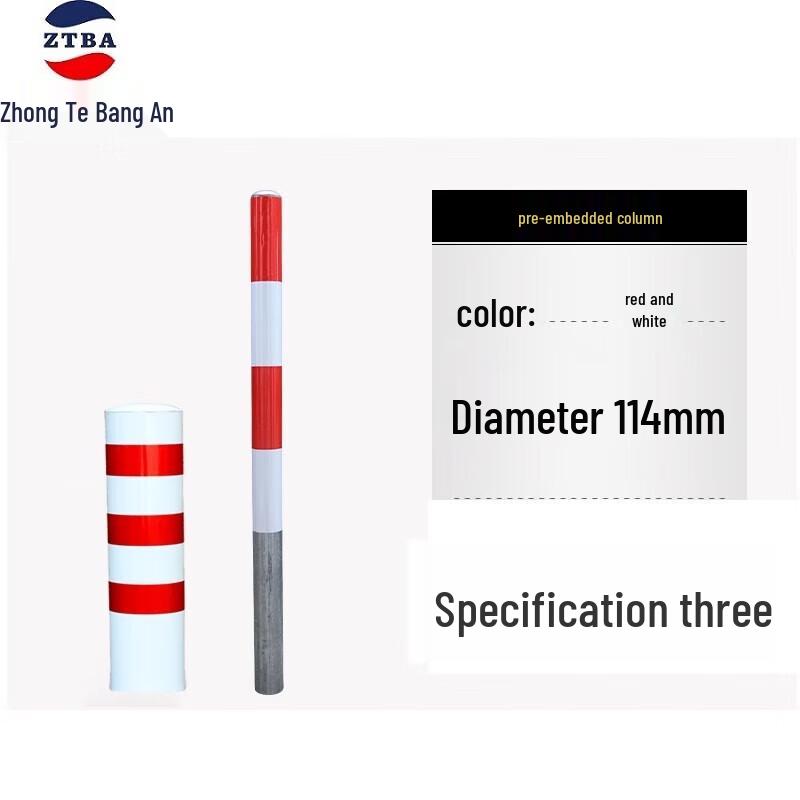 Galvanized Steel Traffic Warning Post 114mm Diameter