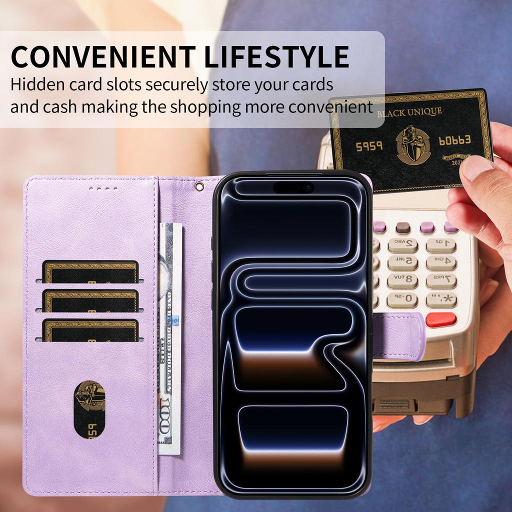 For iPhone 17 Flip Case for iPhone 16 15 14 Plus 13 12 17 Pro Max 17E 16E Cases Flower Leather Wallet Back Cover Card Holder