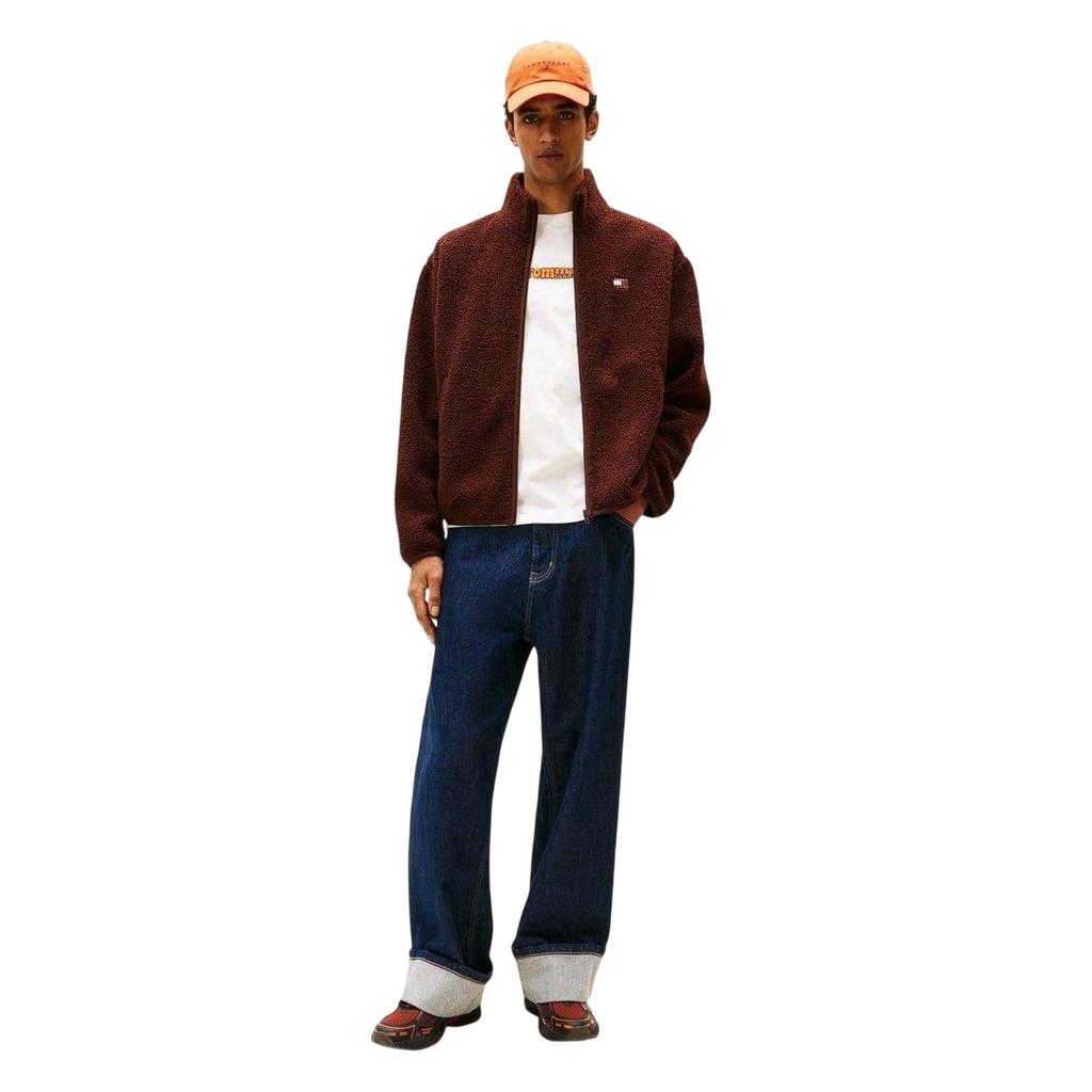 Tommy Jeans Mens Teddy Fleece Regular Fleece Jacket
