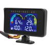 HD Digital Car LCD Display Gauge Universal 4 in1 Water Temp Voltage Fuel Level Oil Press Instruments Sensor NPT 1/8 12V/24V