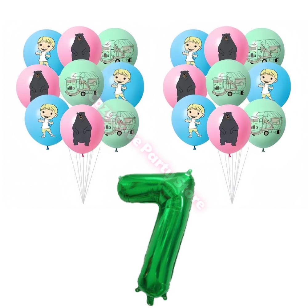 Hank Trash Truck Birthday Party Supplies Plate Cup Backdrop Balloons Cake Topper Gift Bag For Kids Favors Birthday Decoration