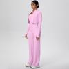Women's High-Waisted Yoga Set: I-Beam Vest, Wide-Leg Pants, Skin-Friendly Sports Zipper Jacket