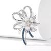Flower crown pearl brooch high-end women's exquisite flower brooch design sense luxury pin elegant suit accessories