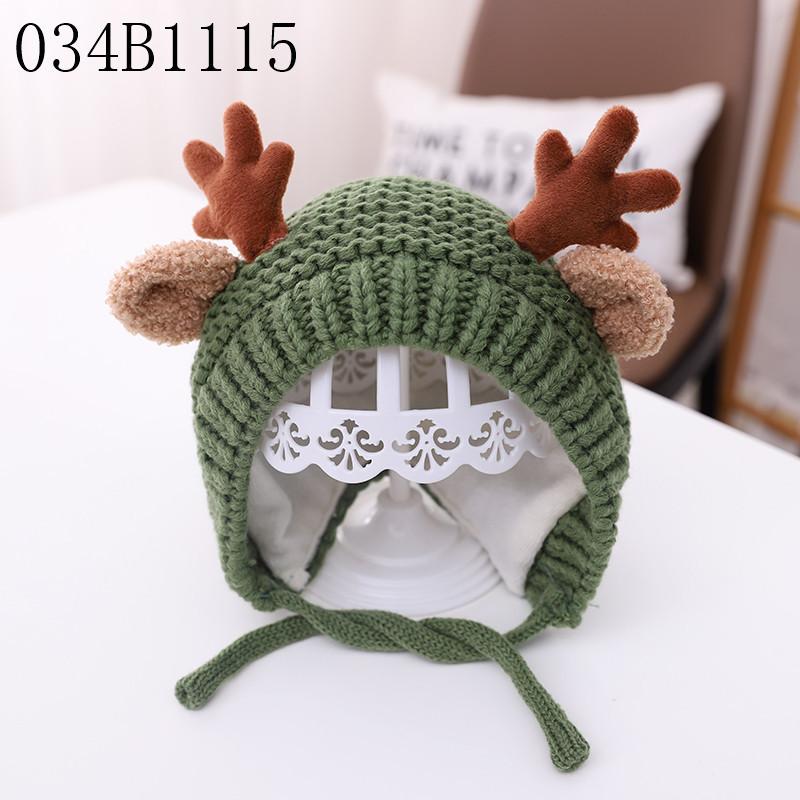 Baby Hats Autumn and Winter Boys Baby Wool Hats Antlers Ears Girls Ear Protectors Knitted Hats Children Thermal Hats