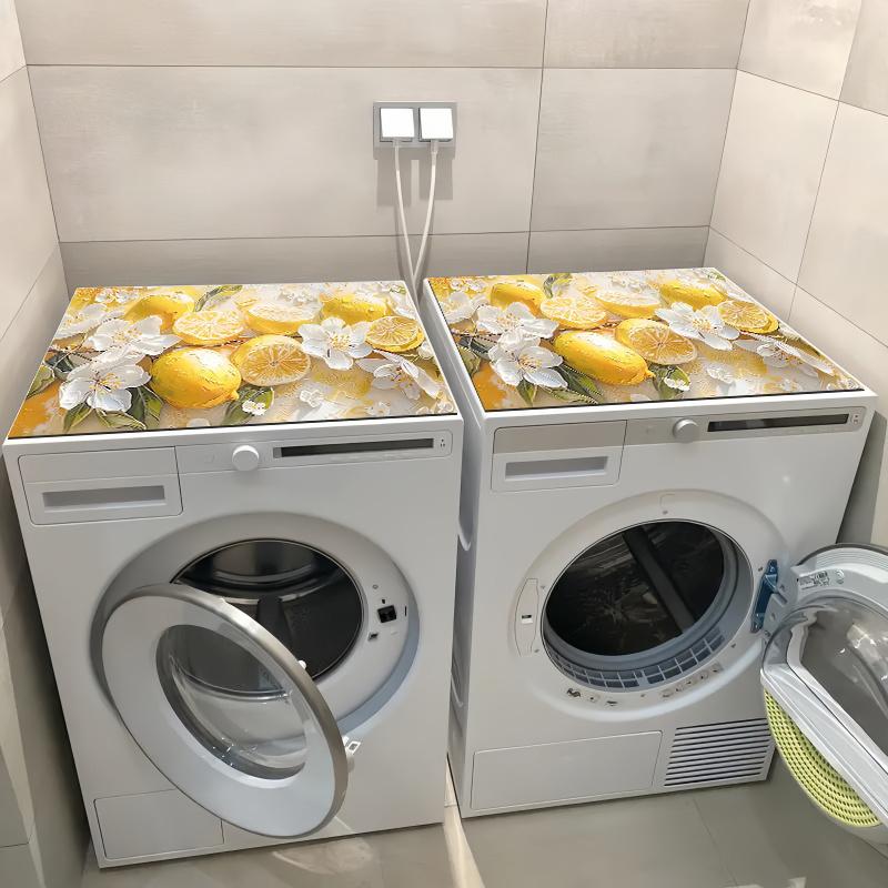 1Pcs Rubber Drying Mat With Lemon Floral For Coffee Shop Restaurant Kitchen Carpet Tableware Durable Diatom Mud Table Mat Pet Mat Coffeeware