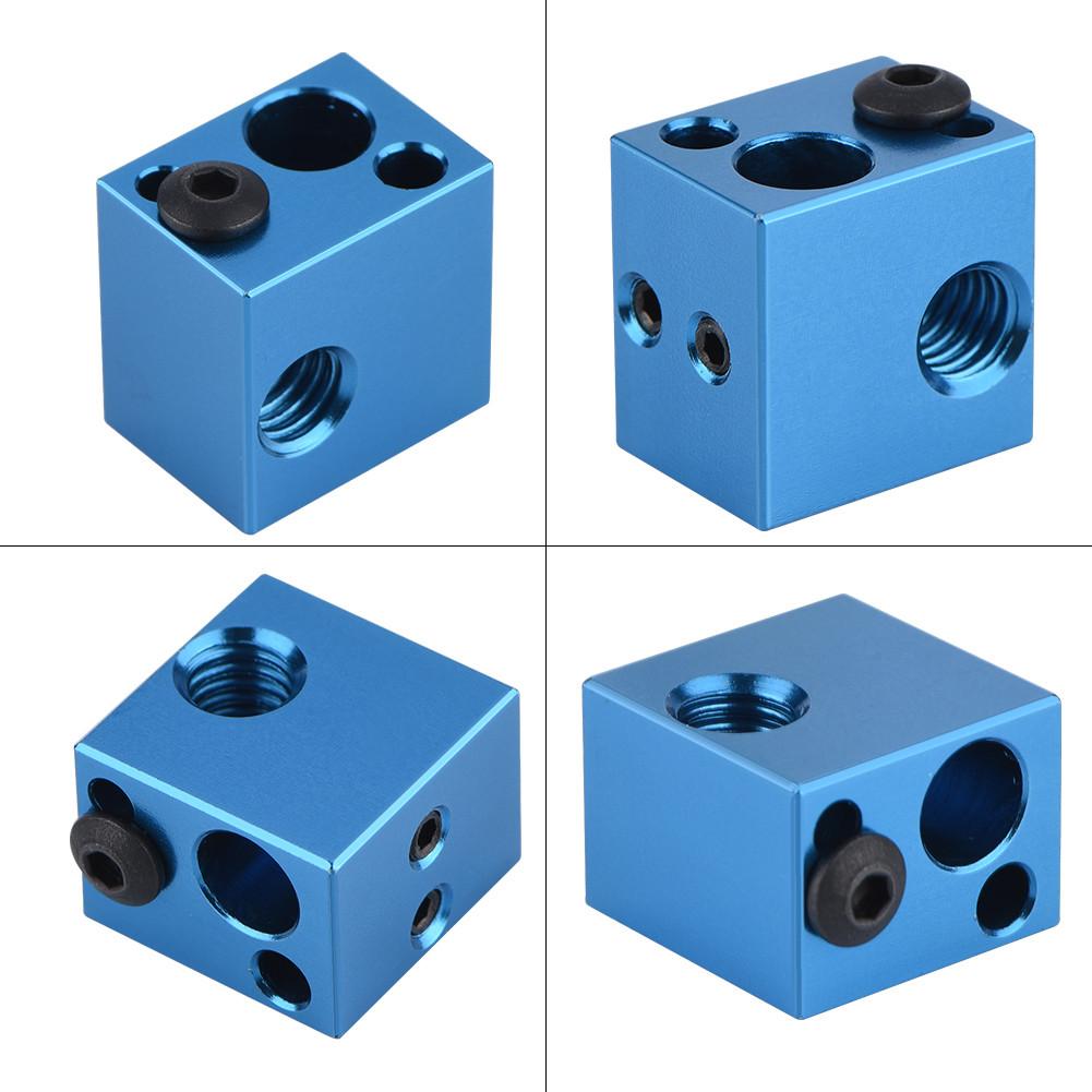 3D Printer Accessories Aluminium Heating Block Heater Hot End for   (Blue)