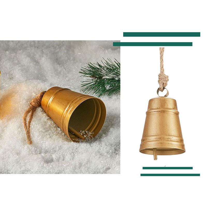 1PC Vintage Metal Jute Bell Decor Timeless Heirloom Rustic Christmas Cow Bells Weather-Resistant