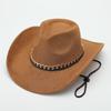 Wool top hat Jazz hat Tide autumn and winter European and American British hat Gentleman's hat Women's big along the chain Shanghai beach felt hat