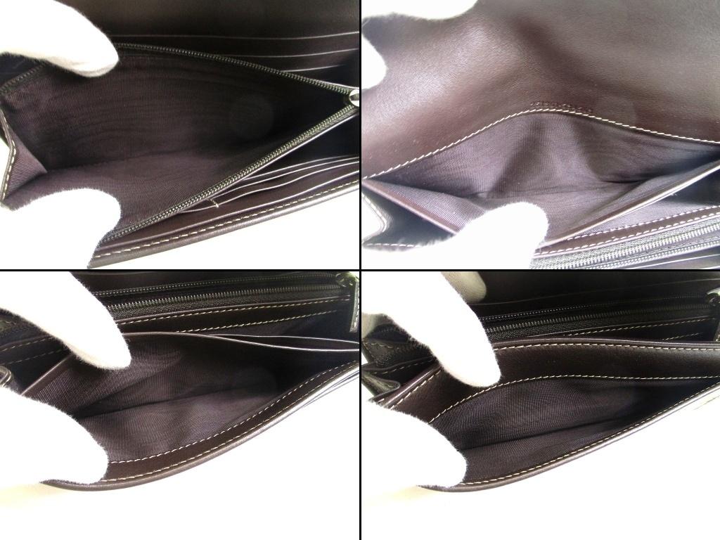 Authentic GUCCI Beige GG Canvas Dark Brown Leather Heart Motif Flap Wallet #b093  Open box