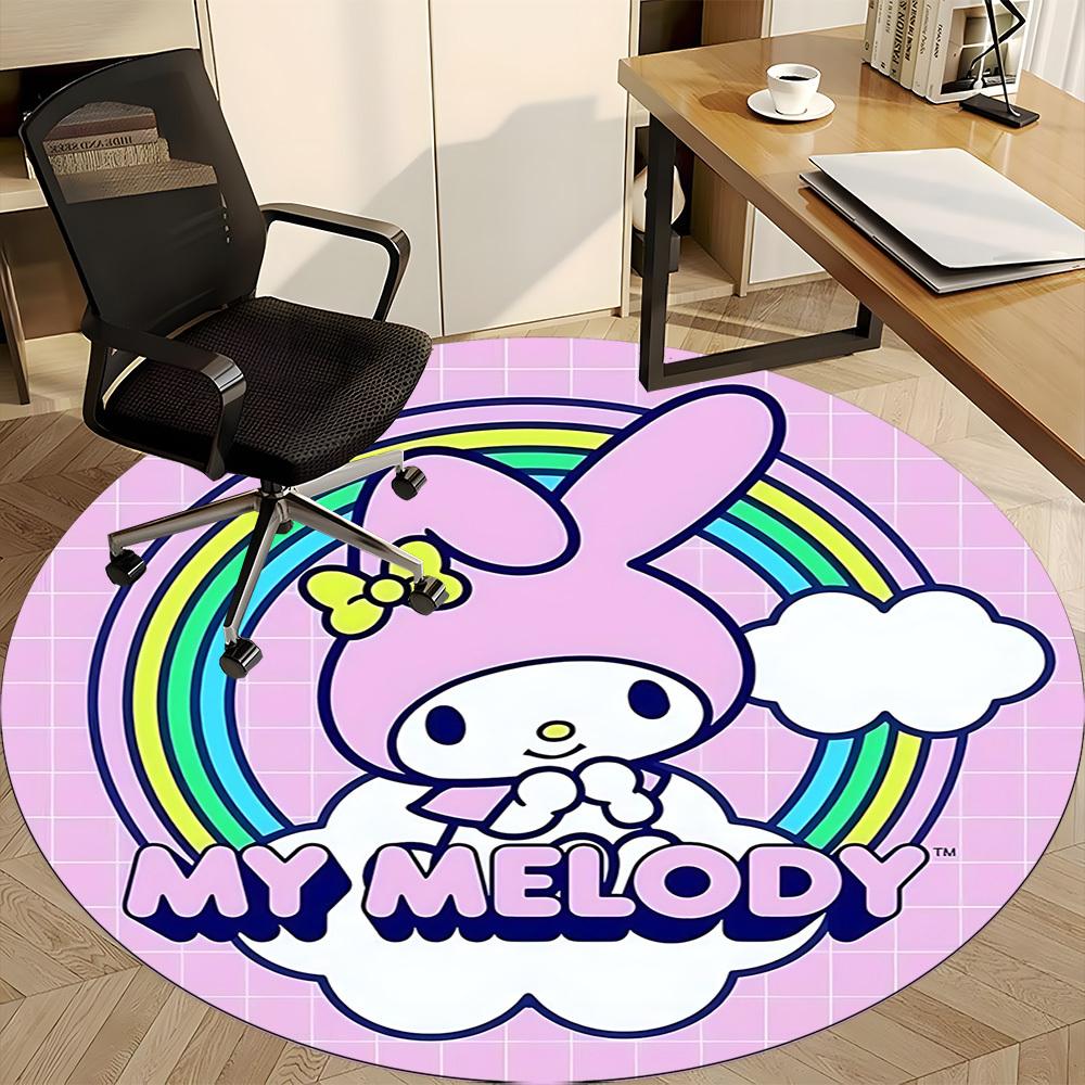 My Melody Sanrio Office Round Area Rug, Under Office Chairs Bedroom Living Room Home Decor A0908160