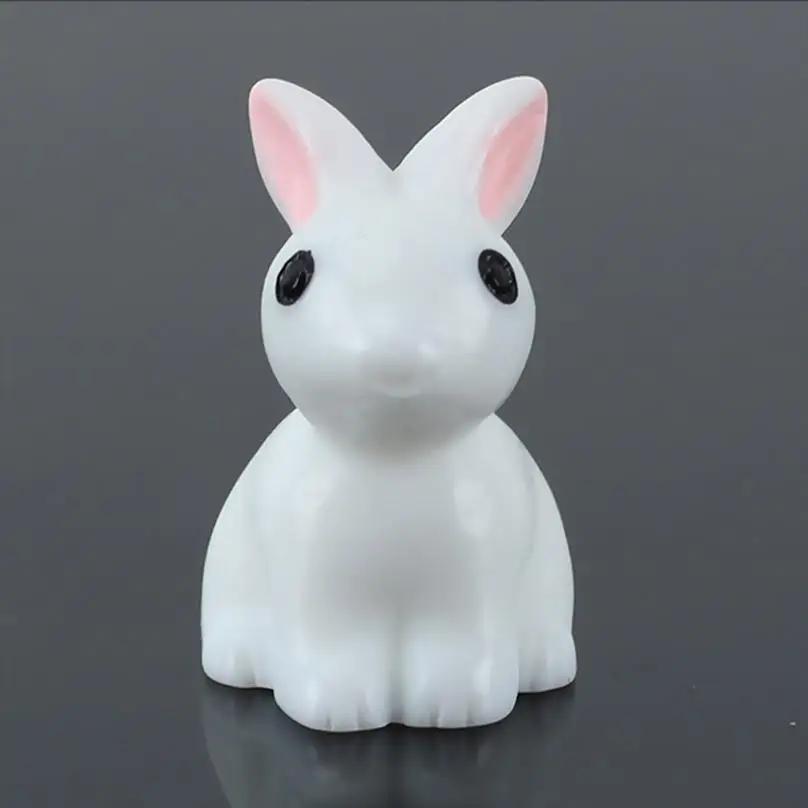 15 Pcs Lovely Miniature Mini Rabbit Resin Figurine Animal Decor Garden Fairy Ornament Flower Plant Pot Home