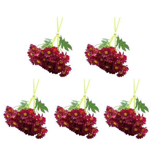 Künstliches Kamillenbündel Künstliche Kamillenblüten mit biegsamen Stielen UV-beständige realistische Kunstblumen für Zuhause Vase Garten Hochzeitsdeko