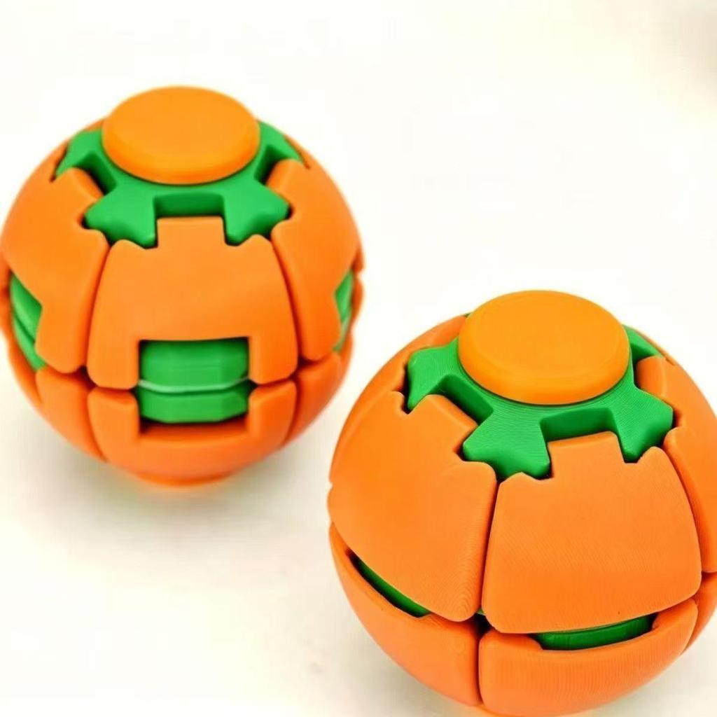 3D Printed Rotating Stress Relief Ball - Colorful Fingertip Football Gyroscope for Office & Classroom.