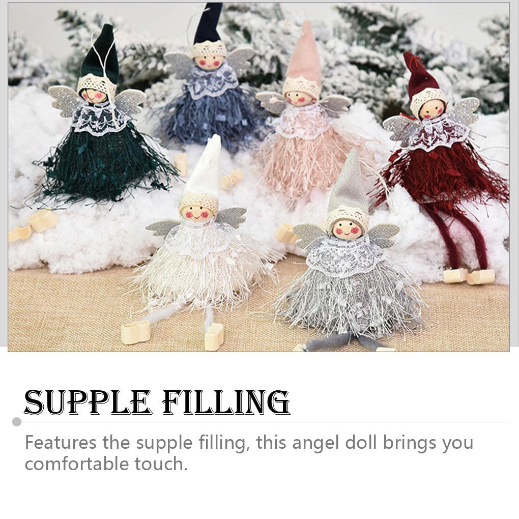 Christmas Angel Dolls Home Adornment Hanging Decor Prop Adorable Festival Pendants Xmas Tree Pendant Holiday Adornments Props