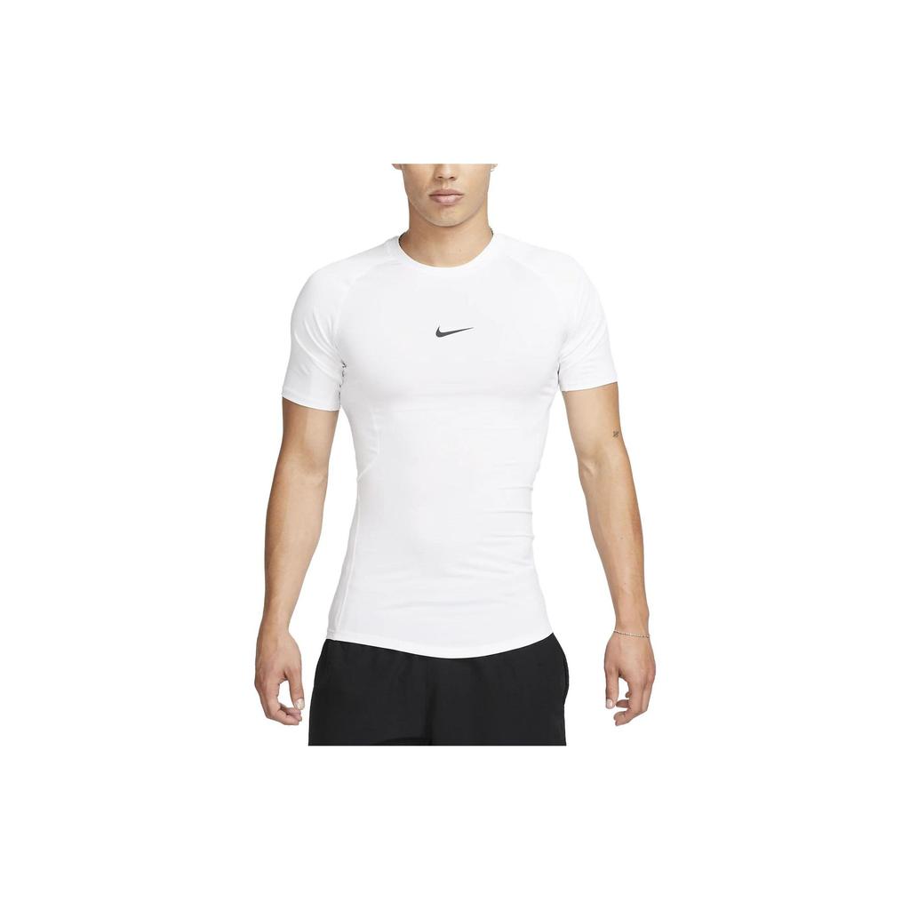 Nike Pro Men's Dri-FIT Tight Short-Sleeve Fitness Top White FB7933-100