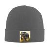 A Majestic Elephant With Her Baby Elephant Warm Knitted Cap Winter Knit Bonnet Hat Skullies Beanies Hip Hop Caps for Unisex