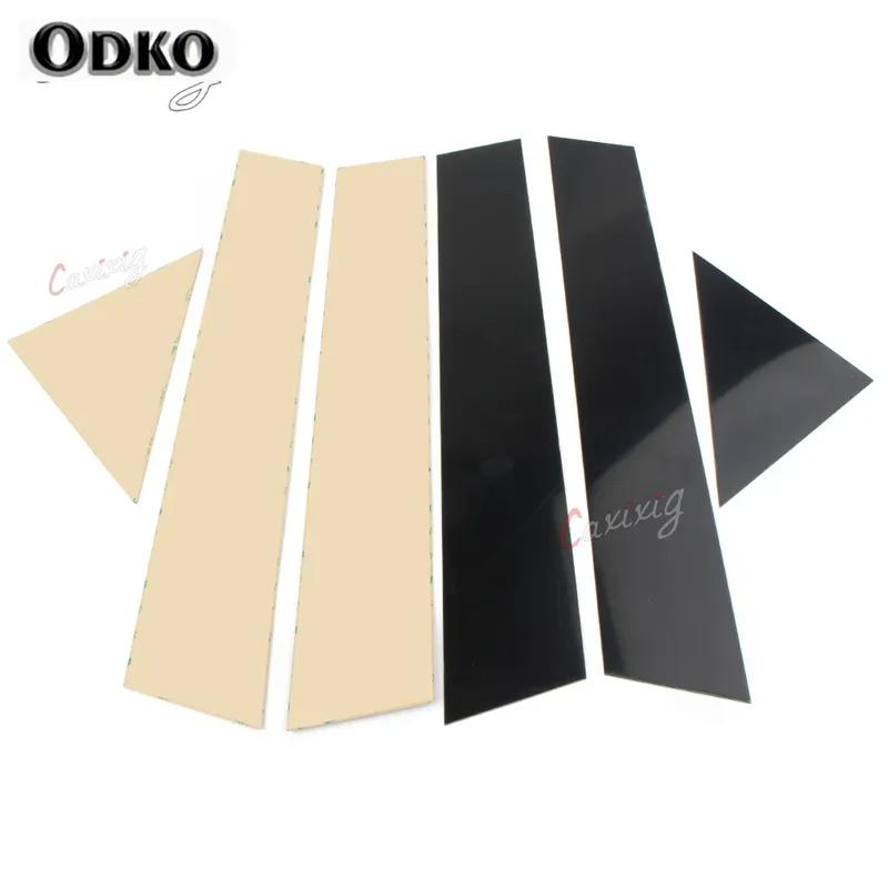 6pcs Car Door Trim Cover Kits Black Pillar Posts Sticker For Chrysler 300/300C 2005-2010 & For Dodge Magnum 2005 2006 2007 2008