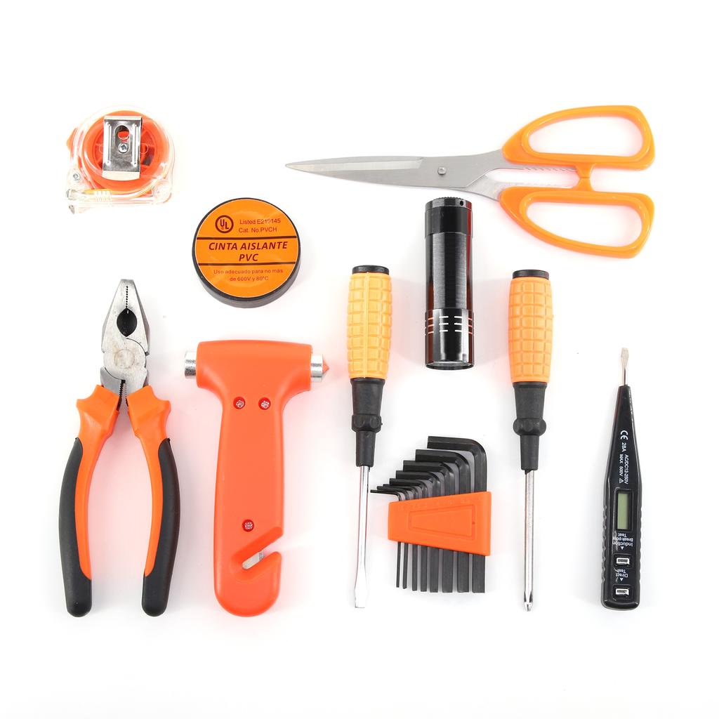 9-Piece High Quality Multi-Functional Car Repair Tool Set for Home Hardware Kit Tool Boxes With Plastic Box Package Tool Sets