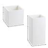 Set of Betonique Planters on Wheels, Post, Board, Cream, 2 pcs