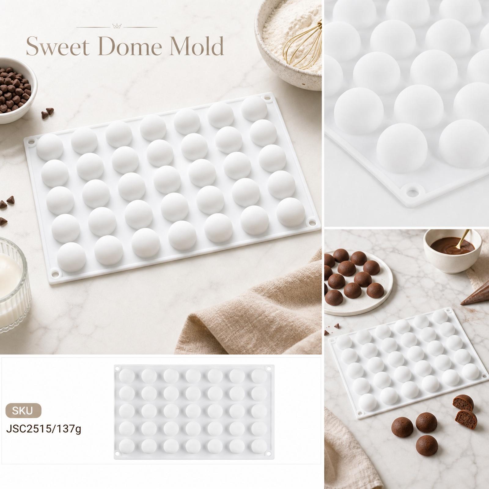 Food Grade Silicone Round Cake Mold Multi-Cavity Baking Mold for Donuts Cookies and Ice Cubes Flexible Non-Stick Silicone Baking Tray one size