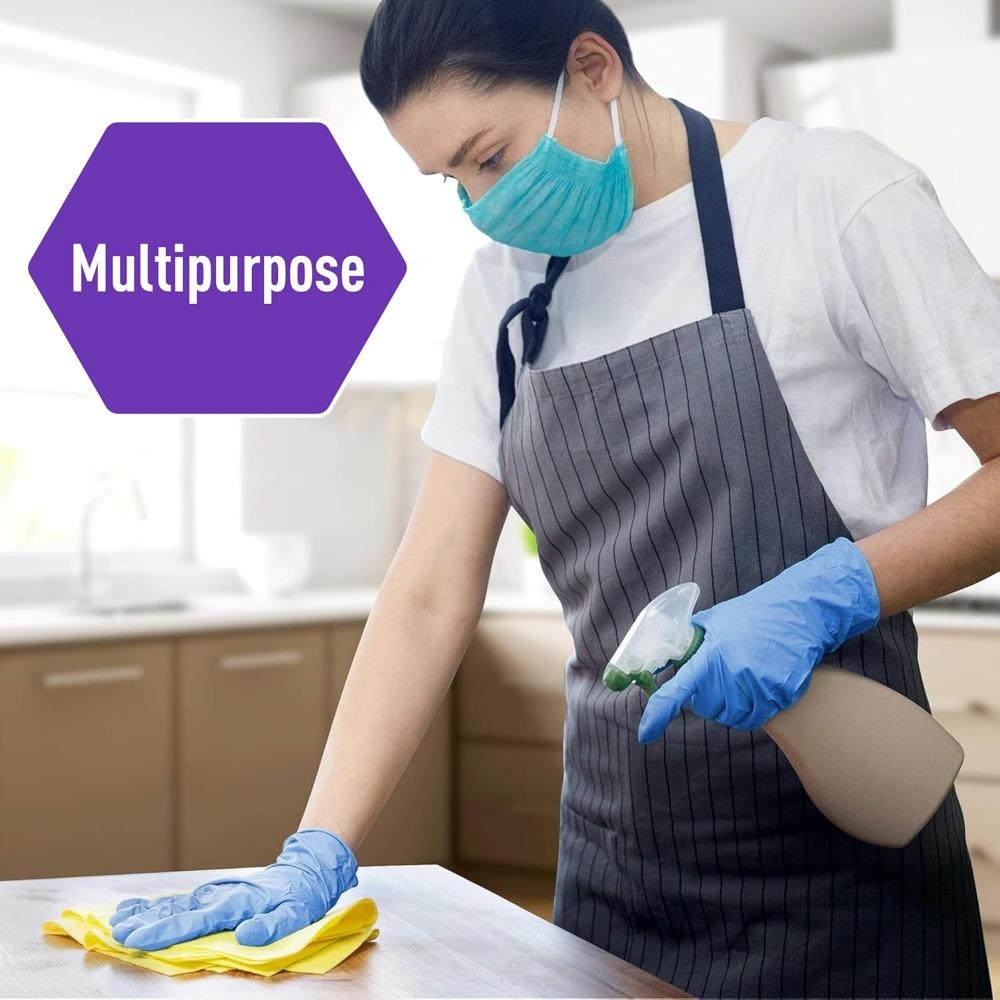 Nitrile Gloves HEAVY DUTY Nitrile Chemical Resistant Medical Cooking Cleaning Disposable Black Gloves