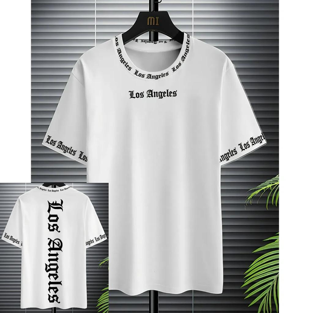 XXS-6XL Duży Rozmiar Męski T-shirt Grafika z Literami Lato Casual Oversize Odzież Męska Krótki Rękaw Top T-shirty Pulower