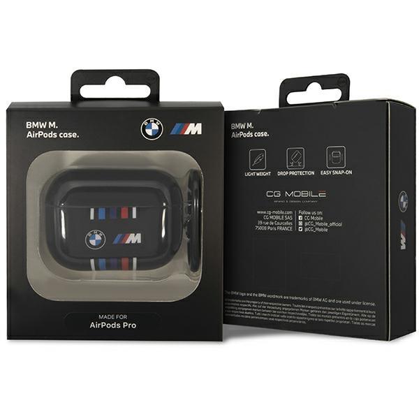 Pouzdro pro AirPods Pro BMW Vícebarevné proužky Černé