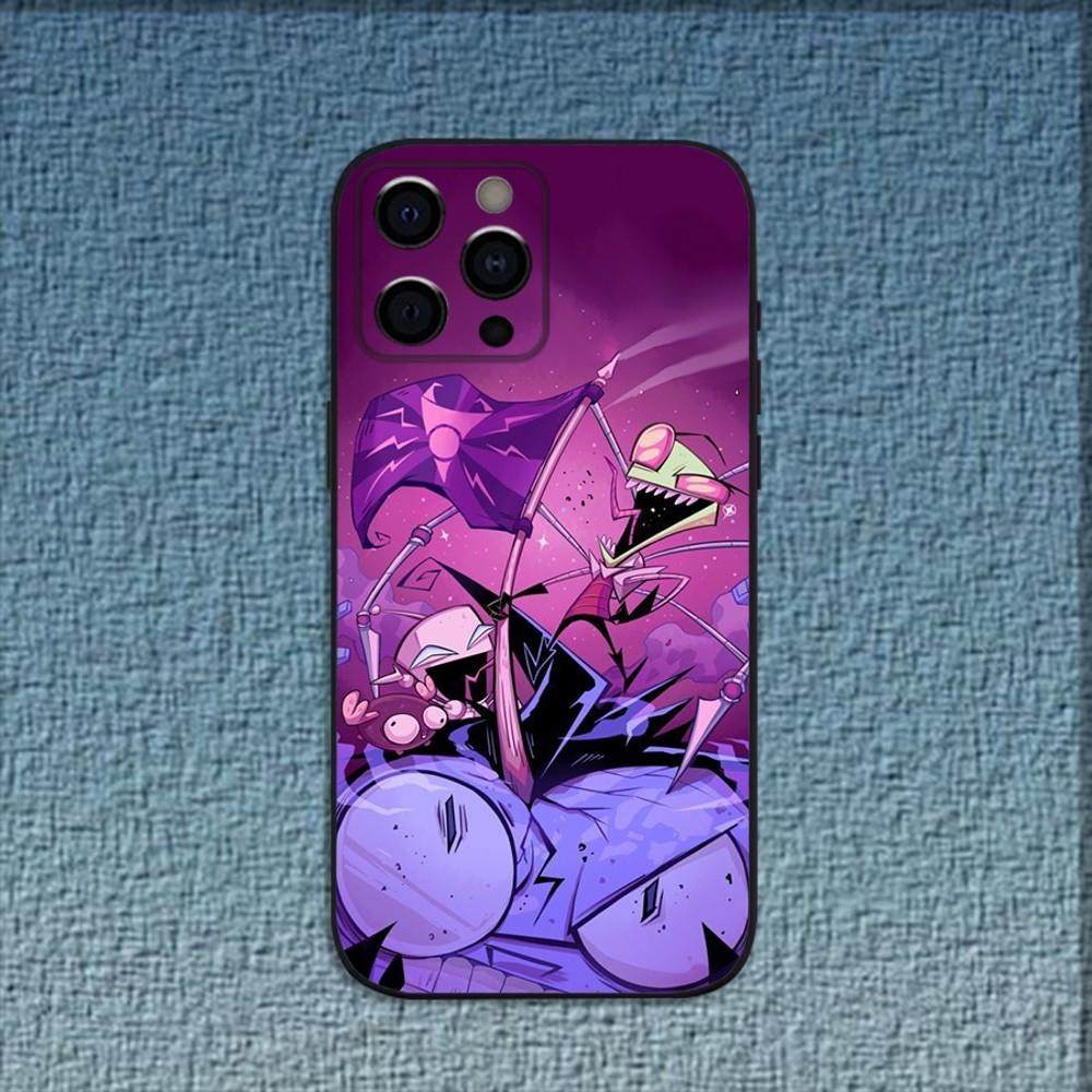 Cartoon I-Invader Zim Gir Phone Case For iPhone 16,15,14,13,12,11,Pro,X,XS,Max,XR,Plus,Mini Soft Black Cover