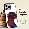 Cartoon Black Girl A-Afro  Phone Case For iPhone17,16,15,14,13,12,11 Plus,Pro Magnetic with Magsafe Wireless Charging