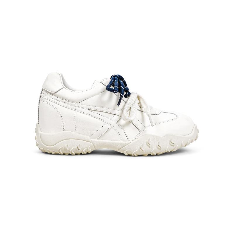 Wear-resistant sheepskin version~ Onitsuka Hu's new niche leather thick-soled Agam Dexun shoes women's 2025 new casual shoes