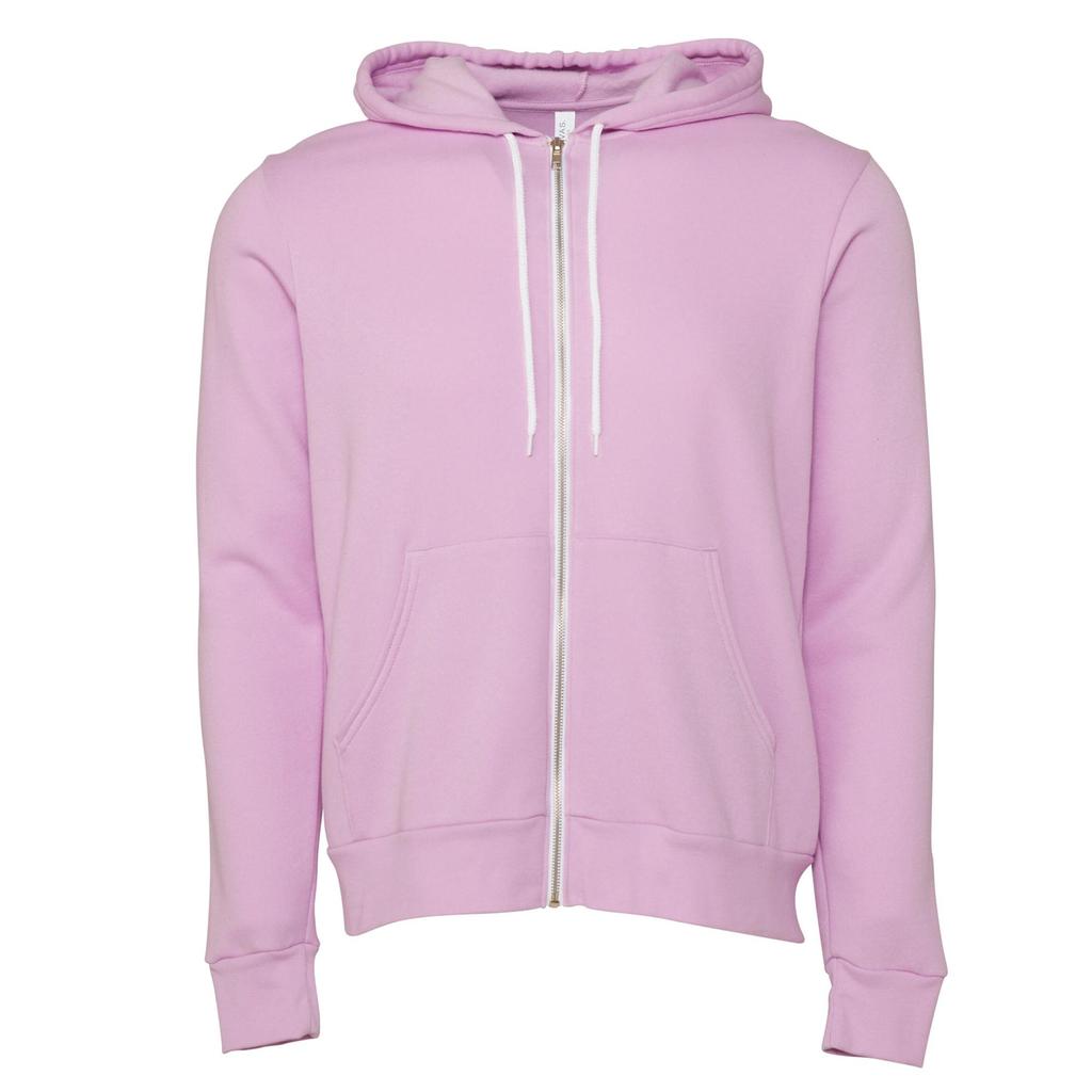 Canvas Unixex Zip-up Polycotton Fleece Hooded Sweatshirt / Hoodie
