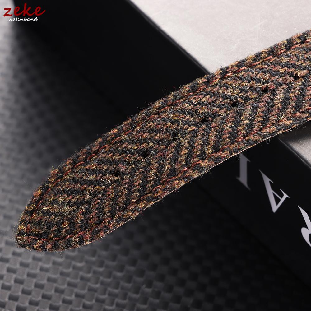 18/20/22mm Schnellverschlussarmband Echtes Leder Nylon Uhrenarmband Vintage Tweed-Webart Armband für Herren Damen Universelles Armband