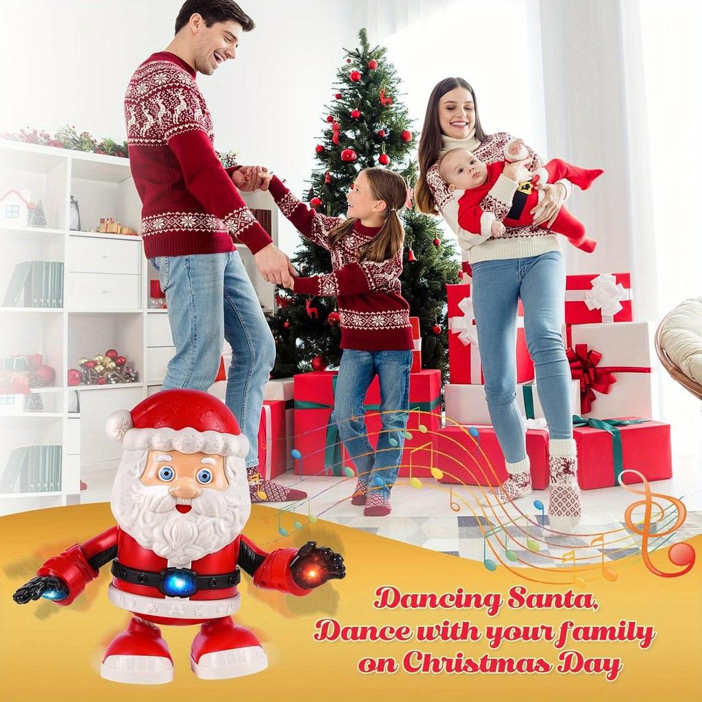1pc Dancing Rocking Santa, Music, Singing and Dancing Animated Electronic Christmas Toys for Children, Moving Christmas Decorations
