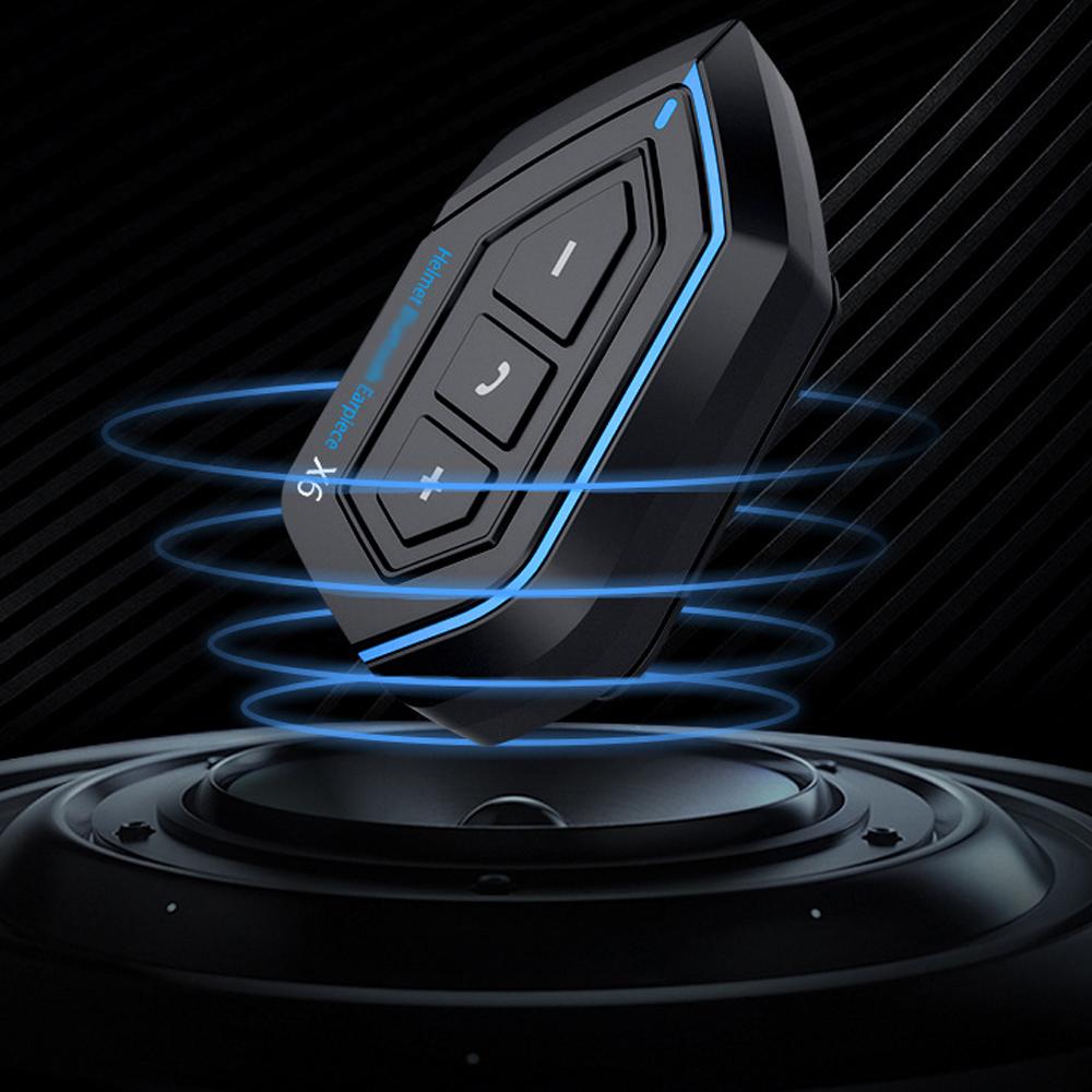 Motorcycle Helmet Headset BT5.0 Waterproof Helmet Intercom Headphone Noise Reduction Support Hands Free Calling Auto