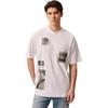 Calvin Klein Loose Round Neck Printed Short Sleeve T-Shirt Unisex Tops Bright-White J322868-YAF