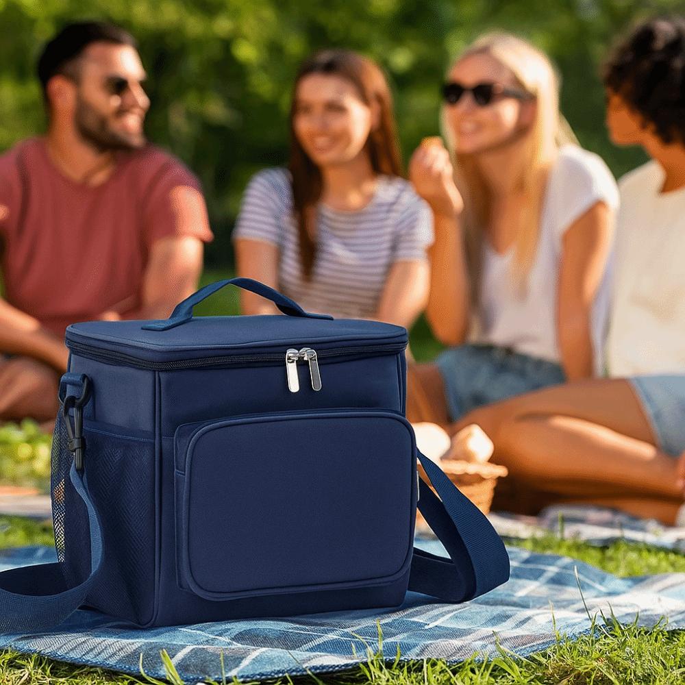 Portable Picnic Bag Oxford Cloth Lunch Bag Durable Large Capacity Bag  Student Lunch