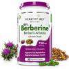 HealthyHey Berberis - Berberin 95% s ostropestřcem mariánským - Podpora regulace hmotnosti a zdravé hladiny glukózy - Doplněk stravy - 750 mg Veg. 30 kapslí