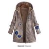 Damenmantel Reißverschluss Plüsch Vintage Ethno Warm Mit Kapuze Winterjacke für den täglichen Gebrauch