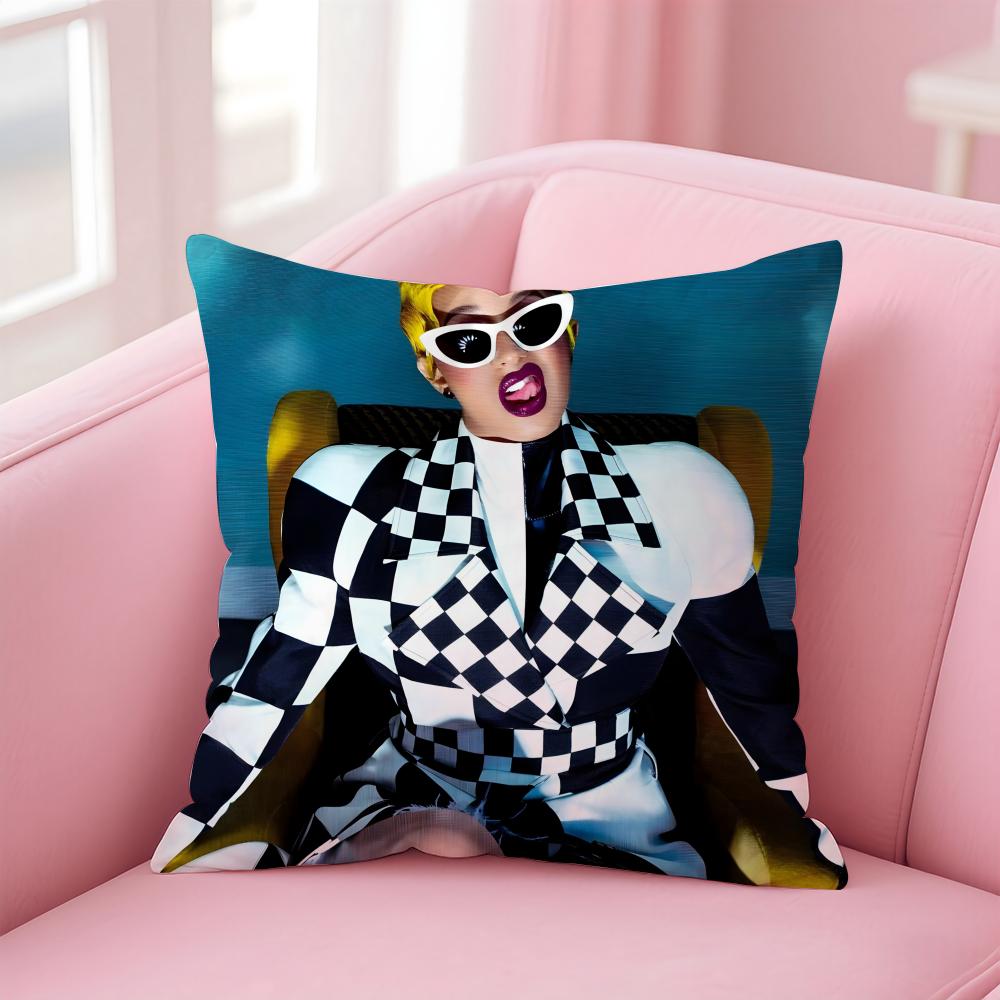 

Bold Rap American Sexy Cool Singer CCardi B Cushion Cover Pillow Case Soft Skin Friendly Fabric Concealed Zipper 30X30cm